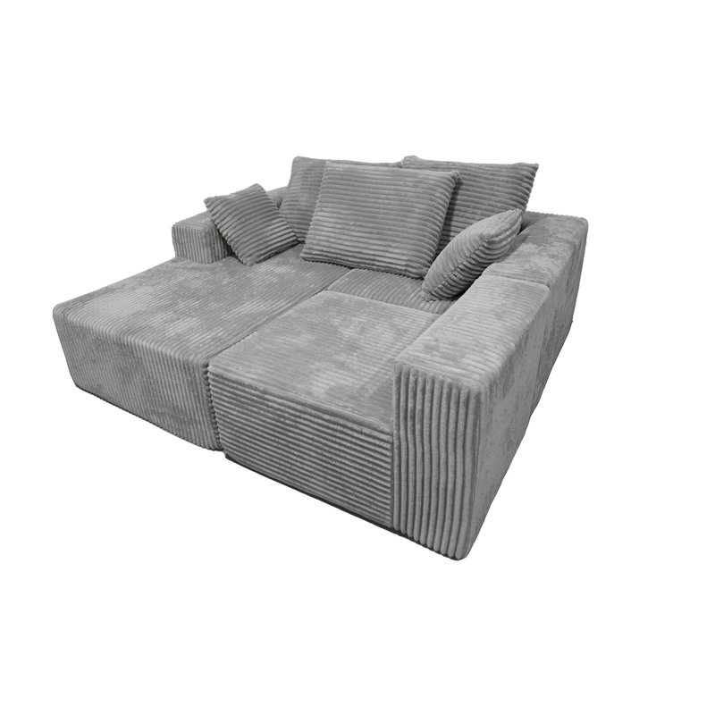 Canapé d'angle, canapé modulaire, canapé modulaire, canapé-lit, fabriqué en éponge haute densité et en tissu moelleux doux, avec plusieurs combinaisons disponibles