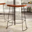 Tabouret de comptoir moderne brun de 25 po avec siège de selle sans dossier-19577977-46499437