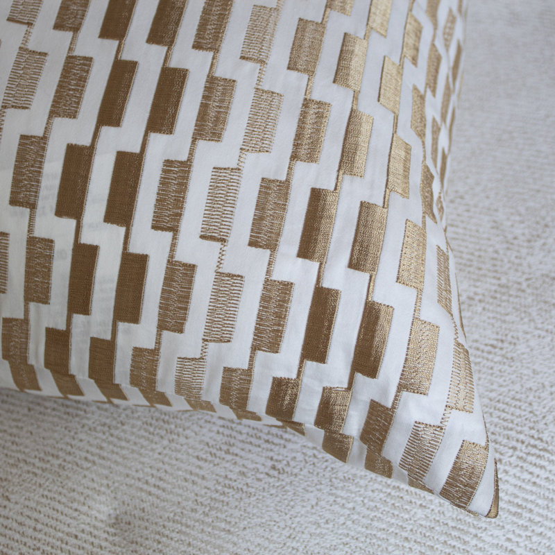 Ingot Lumbar Throw Pillow, 20"H x 26"W, Gold