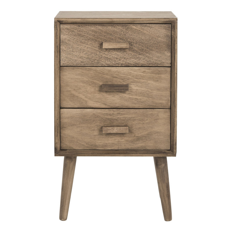 Commode à 3 tiroirs Dannel, Brun