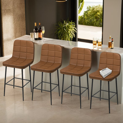 Modern Counter Height Bar Stools Counter Chairs Set of 4