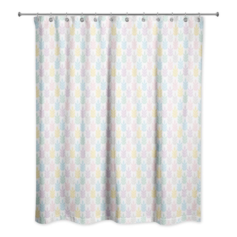 Geometric Shower Curtain with Hooks Included