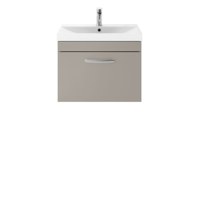 Athena 610mm Single Bathroom Vanity with Integrated Vitreous China Basin