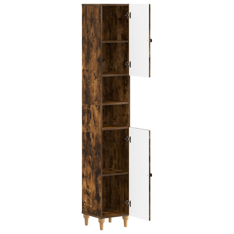 Linen Cabinet, Smoked Oak