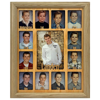 School Years Picture Frame, Personalized with Any Name, Holds 12 Wallet Photos