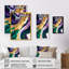 Mauve, vert et or, coups audacieux I - peinture sur toile-745494523-745494520