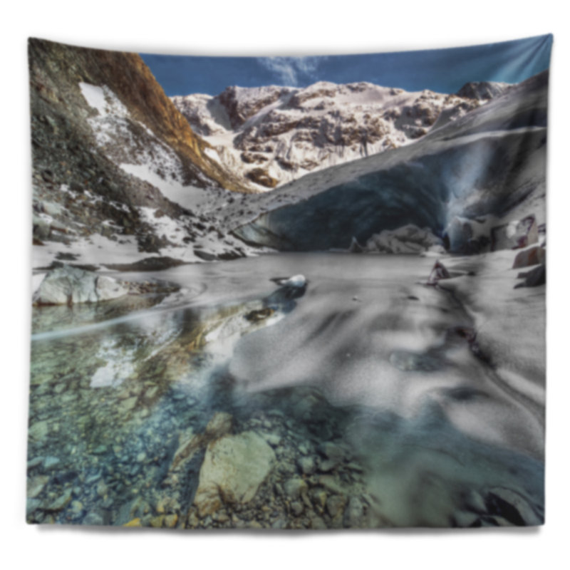 Paysage, grotte dans une tapisserie rocheuse, H 32 po x l 39 po