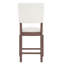 Ensemble de 4 tabourets de bar de style Mid-Century de 40,4 po avec dossier, tabourets de bar rembourrés en lin avec pieds en bois massif pour la salle à manger de l'îlot de cuisine, beige (chaises 4 pièces)-812668278