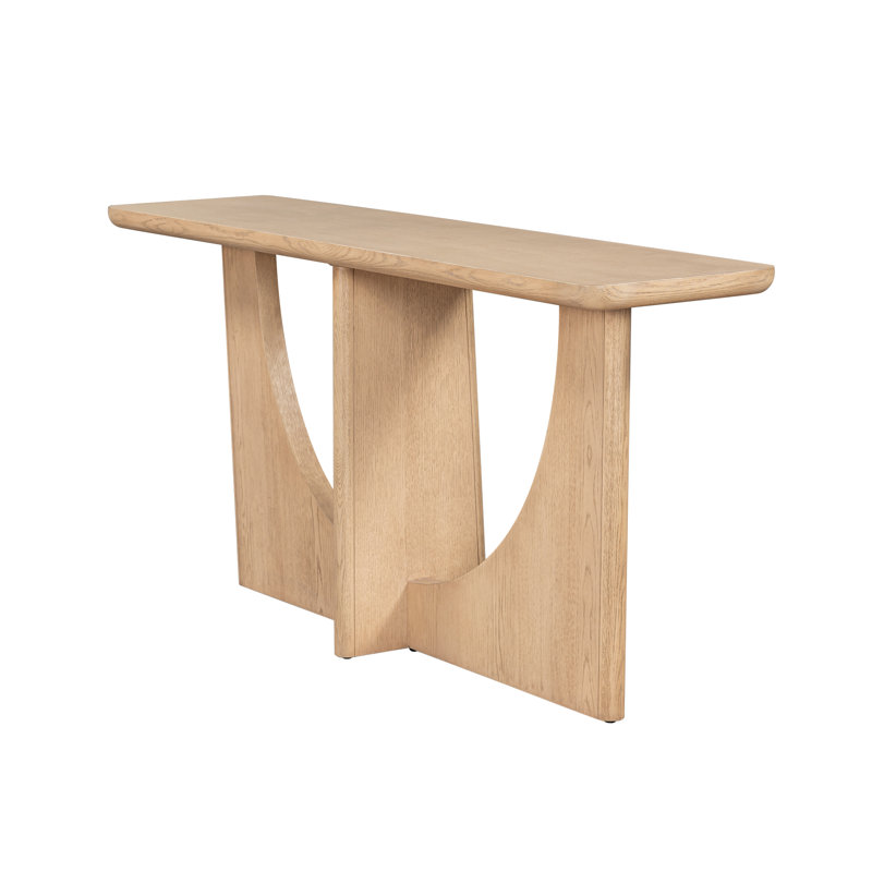 Stratos 72" Wood Modern Console Table Raw Oak Finish