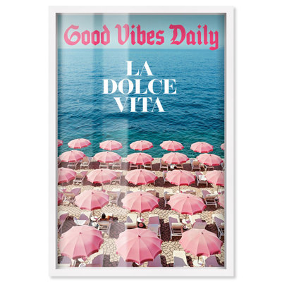 «Good Vibes Shadowbox Print Summer Art Prints» par Art Remedy