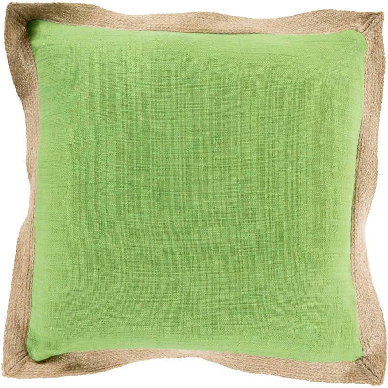 Cadence Pillow Covers Cotton Blend Throw Pillow, 20" x 20", Gray, Down