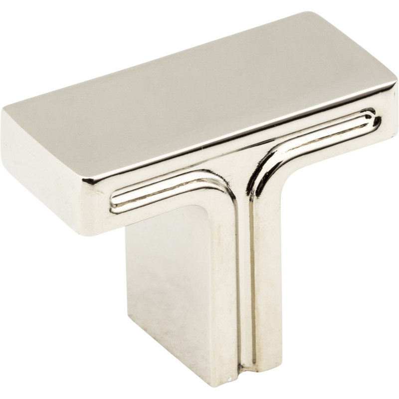 Anwick Rectangular Knob, Polished Nickel