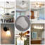 Ventilateur de plafond en forme de cloche en verre H 5,2 po x l 5,7 po en blanc