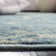 Tapis turquoise à motif abstrait Thursa
