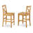 Kitchen Counter Set Includes a Square Dining Room Table and Dining Chairs, 42x42 Inch, Oak-1583687701-1528209845
