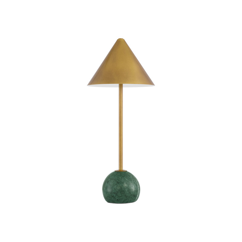 Lampe de table vert et laiton sans fil Journey