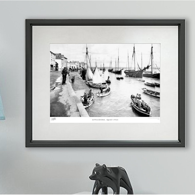 Appledore, Quay 1923 - Single Picture Frame Print, 28cm H x 36cm W x 2.3cm D