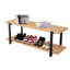 Banc de rangement l 47 po avec pieds en métal