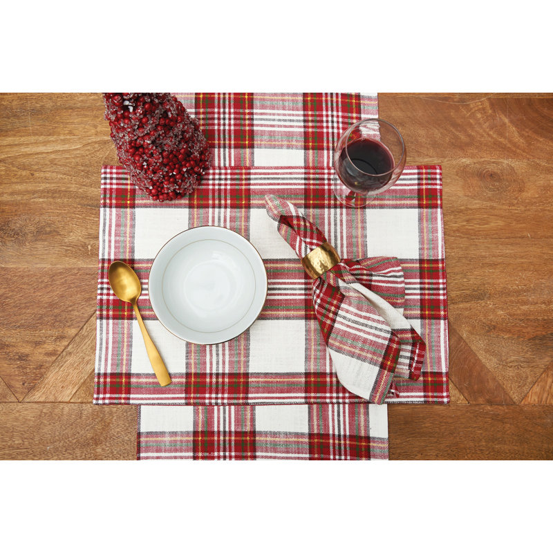 Barrymore Gibson Plaid Runner, Red