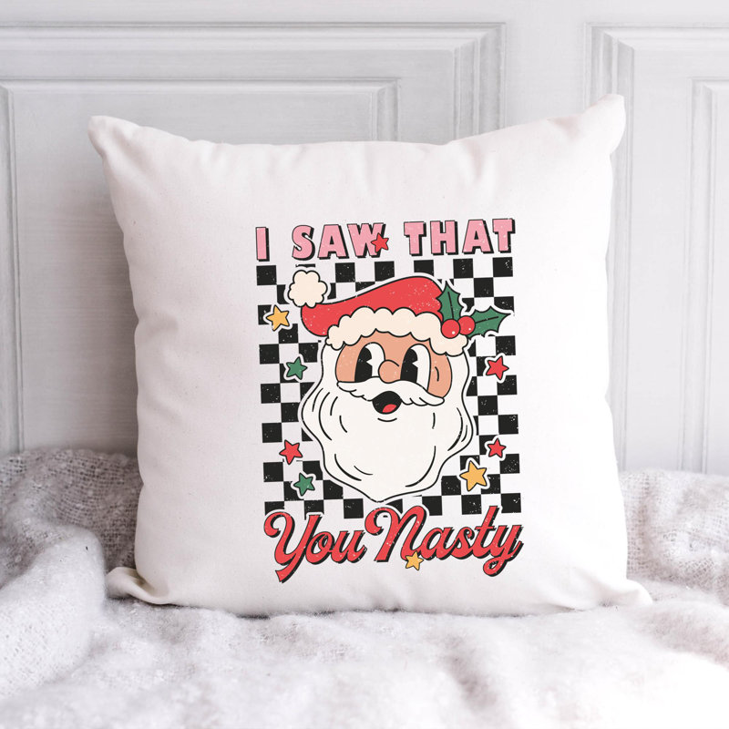Coussin décoratif en polyester Christmas_Distressé_8, 18 po x 18 po