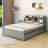 Halvorsen Full Size Wood Platform Bed with Twin Size Trundle and Storage-1812549878