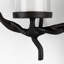 Bougie circulaire tressée en aluminium noir Pilla