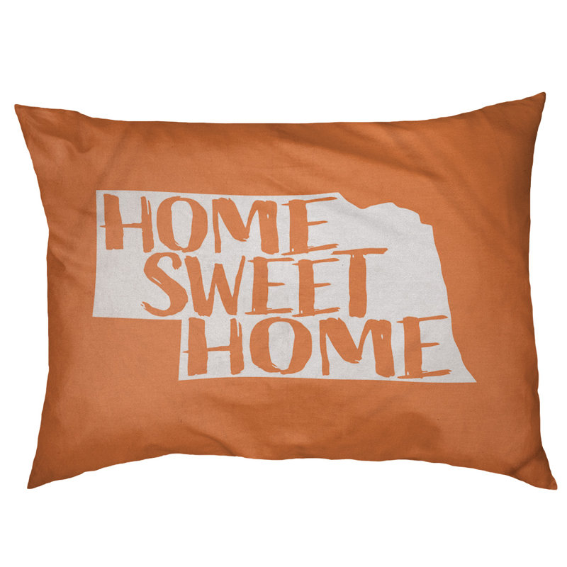 Coussin pour chien d’extérieur nebraska pour chien home, Petit (l 28 po x P 18 po x H 6 po), Orange