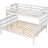 Twin Xl Over Queen Bunk Bed, White - Bed For Bedroom With Mattress Support Space Saving