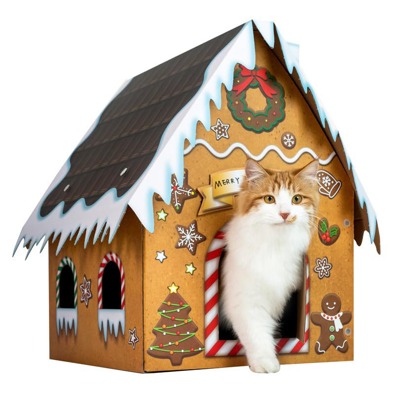 Christmas Cat Scratching Playhouse Pet Supplies Wondershop Cat