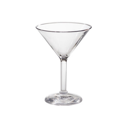 Amanita G.E.T. Verres à martini en plastique résistants et incassables, 6 onces, transparent