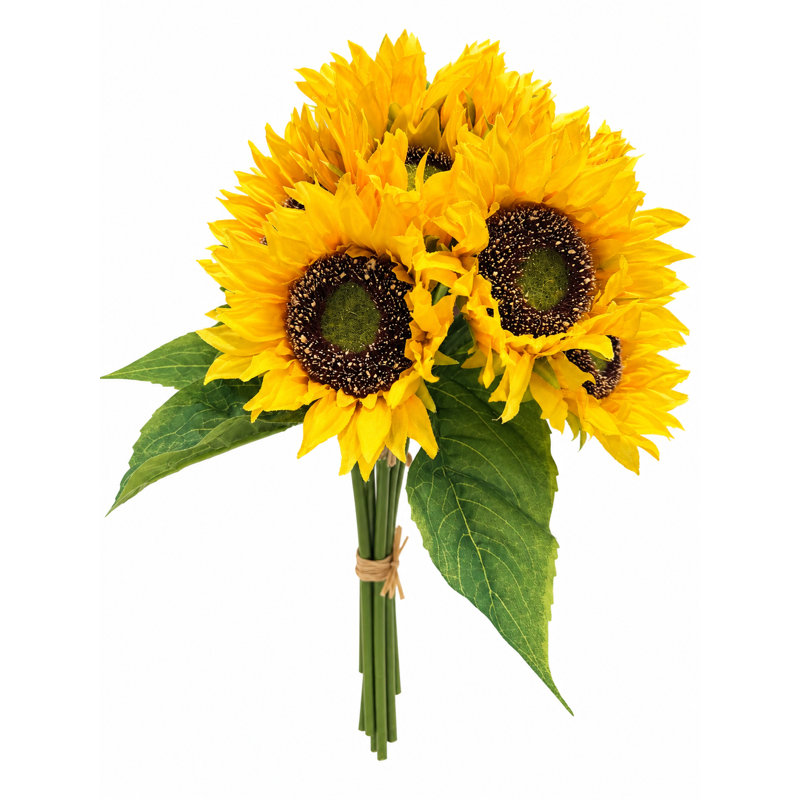 Bouquet de tournesols artificiels 13 po avec 10 tiges
