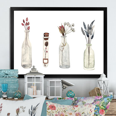 «Summer Herbarium Flowers Plants», reproduction sur toile flottante