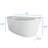 BRIA® 6734 Deck Mount Compatible Acrylic Freestanding Pure Air Chromatherapy Slipper Bath End Drain White with Chrome & White Toe Tap Drains