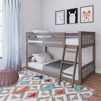 Aileana Twin Over Twin Solid Wood Bunk Bed by Lark Manor™