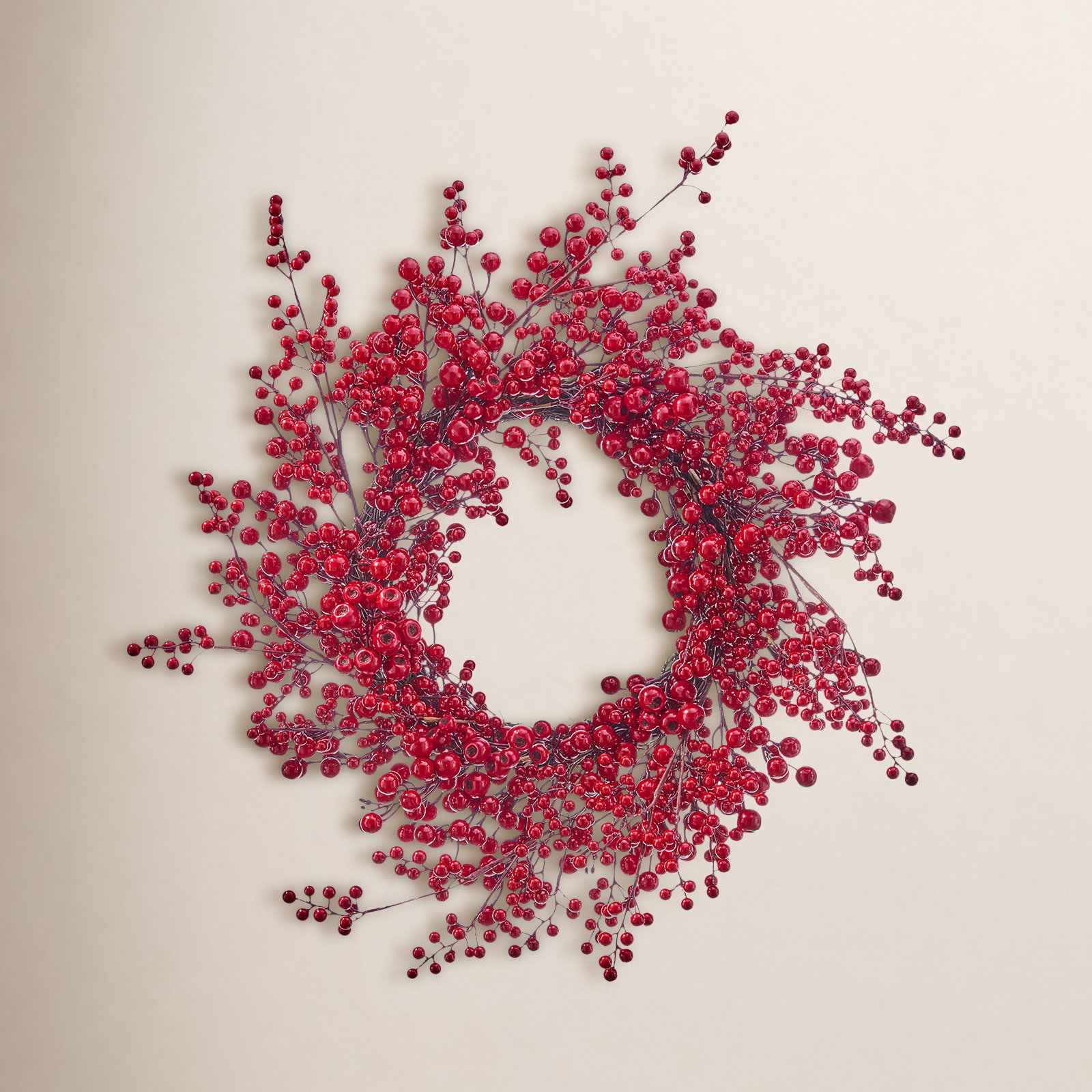 24" Waterproof  Wild Berry Wreath, 24"