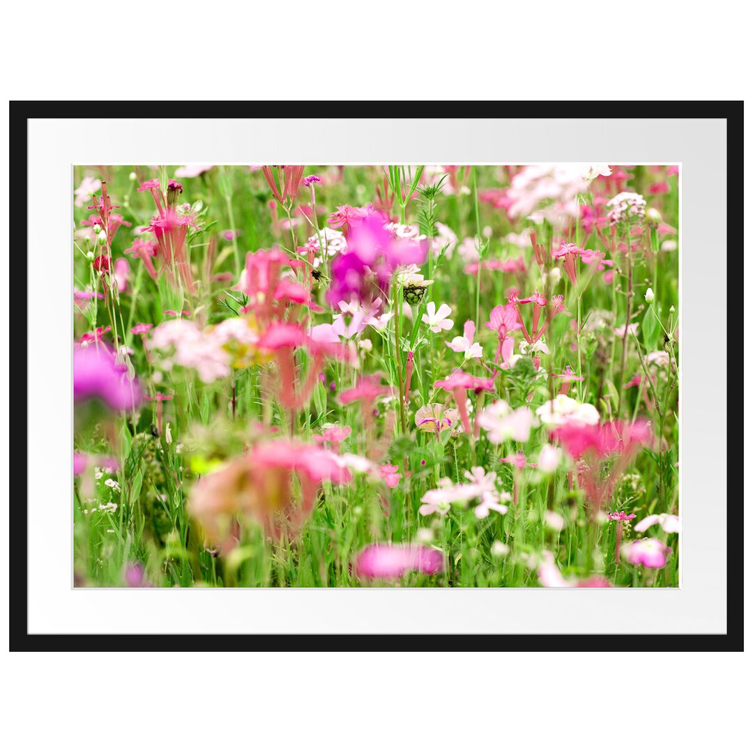 Gerahmtes Poster Wundervolle Blumenwiese