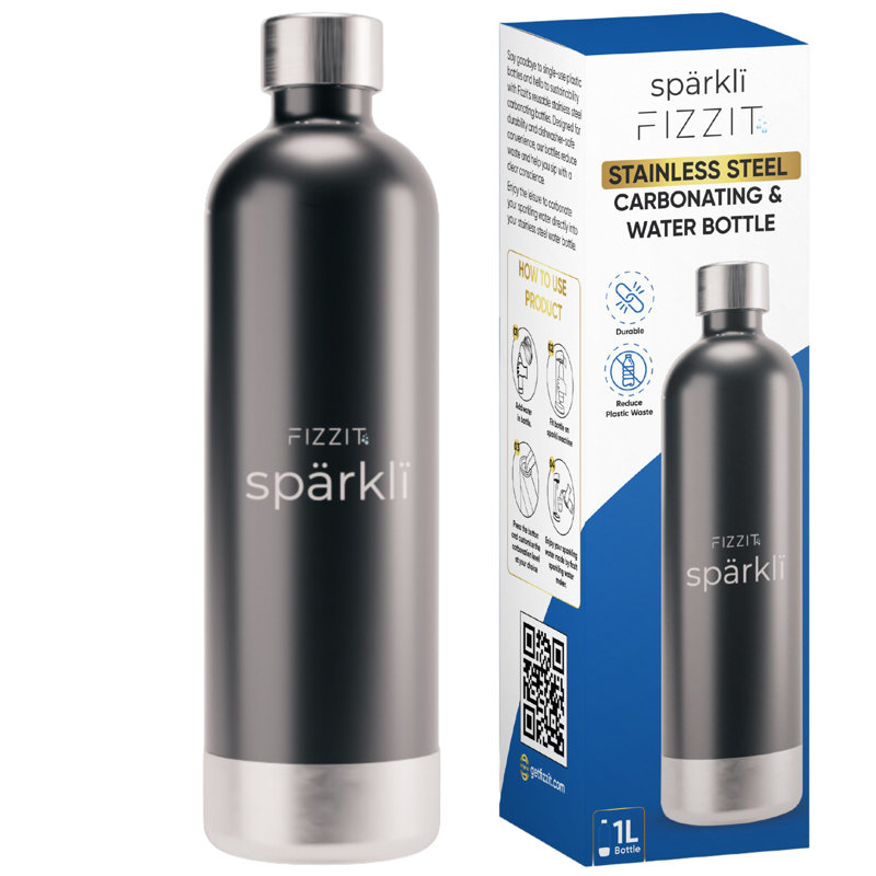 Bouteille d'eau FizzIt, Noir