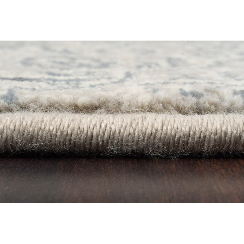Tapis oriental argenté / gris Attell, Rond 5 pi 3 po