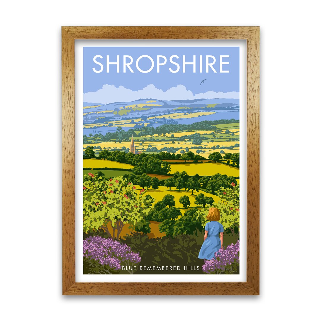 Gerahmtes Poster Shropshire von Stephen Millership