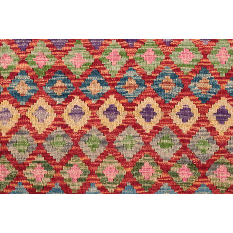 Geometric Wool Hand Woven 130cm X 164cm Area Rug