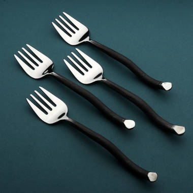 Shirleyan Design Burnt Black Pastry Fork 4 PCS. Set 17 Stories