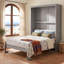 Lit escamotable double pleine grandeur avec tablettes, gris (OLD SKU: LP000692AAE-1)