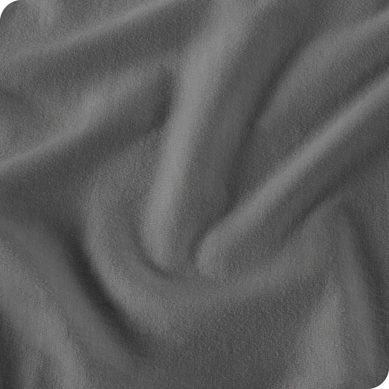 Full/Queen Gray Organic Cotton Jersey Duvet Cover Set