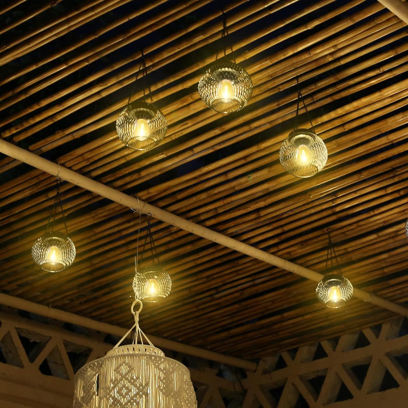 8.6'' Solar Powered Integrated LED Outdoor Hanging Light