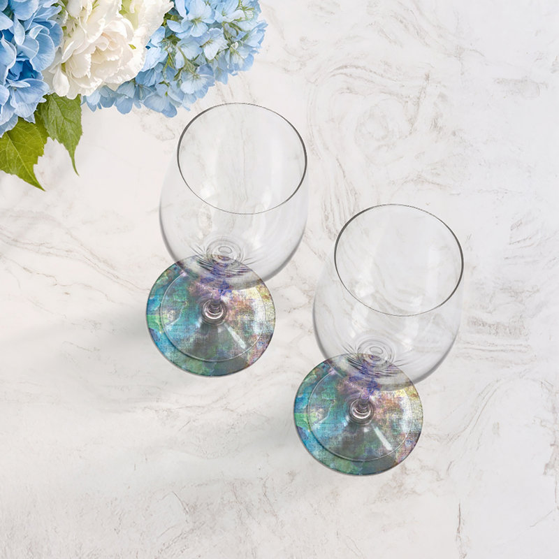 Impressionism Spring Vegan Leather Round Coasters, Coast