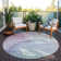 Machine Washable Indoor/Outdoor Xhevrie Seafoam Rug