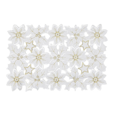 Ensemble de 4 napperons Joy Poinsettia