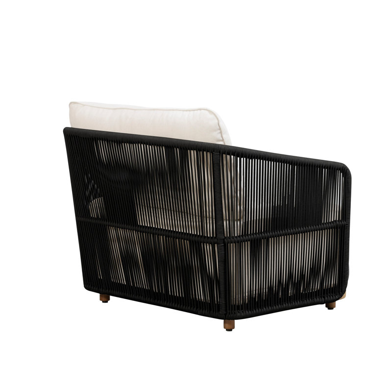Chaise avec accoudoirs Alpine, Noir