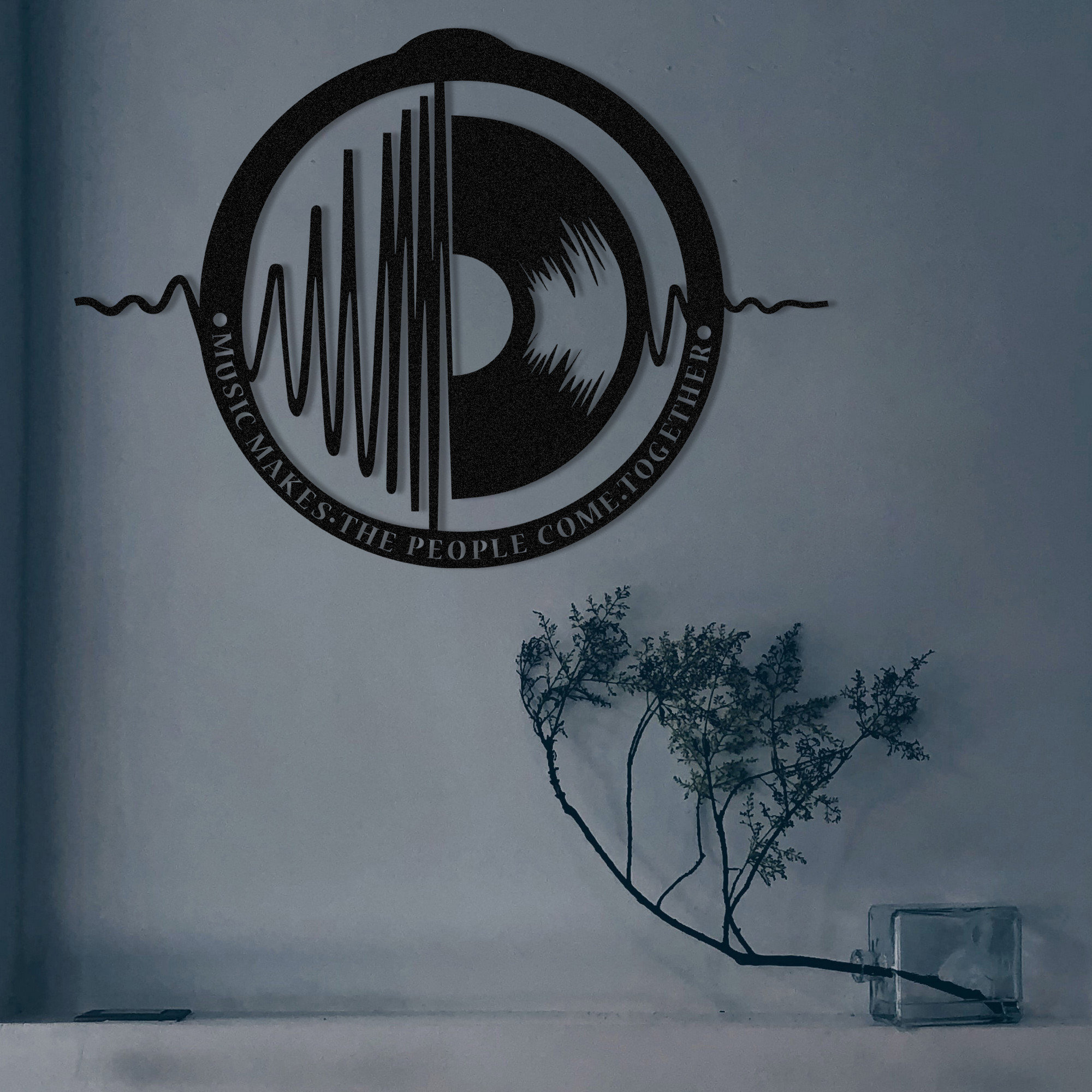 Contemporary Accessory Metal East Urban Home Stylish Decorative Metal Wall Accessory, Black Finish ...