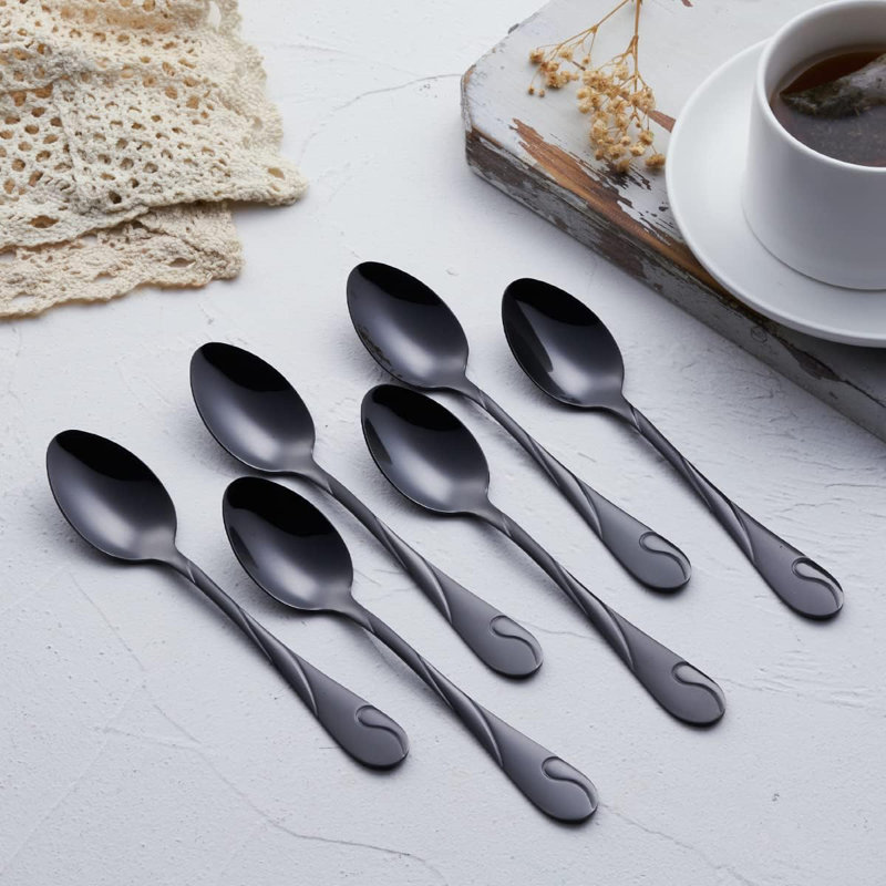 Ensemble de couverts noirs pour 8 personnes